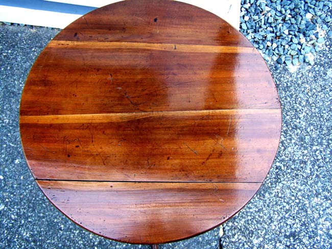 A George III period diminutive Plum Wood Tripod Table on Cabriole Legs with Pad Feet circa 1770 — image 2